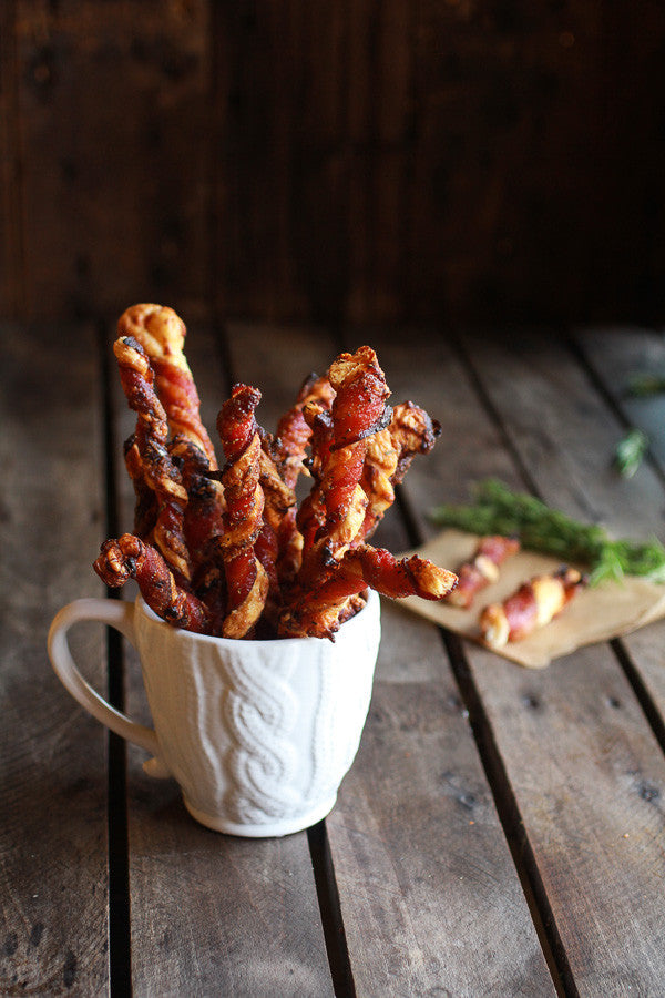 Sweet and Savory Cheesy Bacon Wrapped Puff Pastry Straws