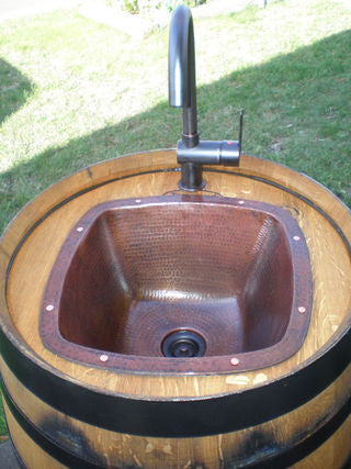 Whiskey Barrel Sink