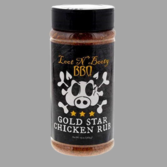 Loot N' Booty BBQ Gold Star Chicken Rub 13oz